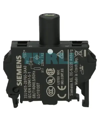 Siemens 3SU1401-2BF60-3AA0 SIRIUS ACT LED Module, 230V AC, White, Spring-Type Terminal