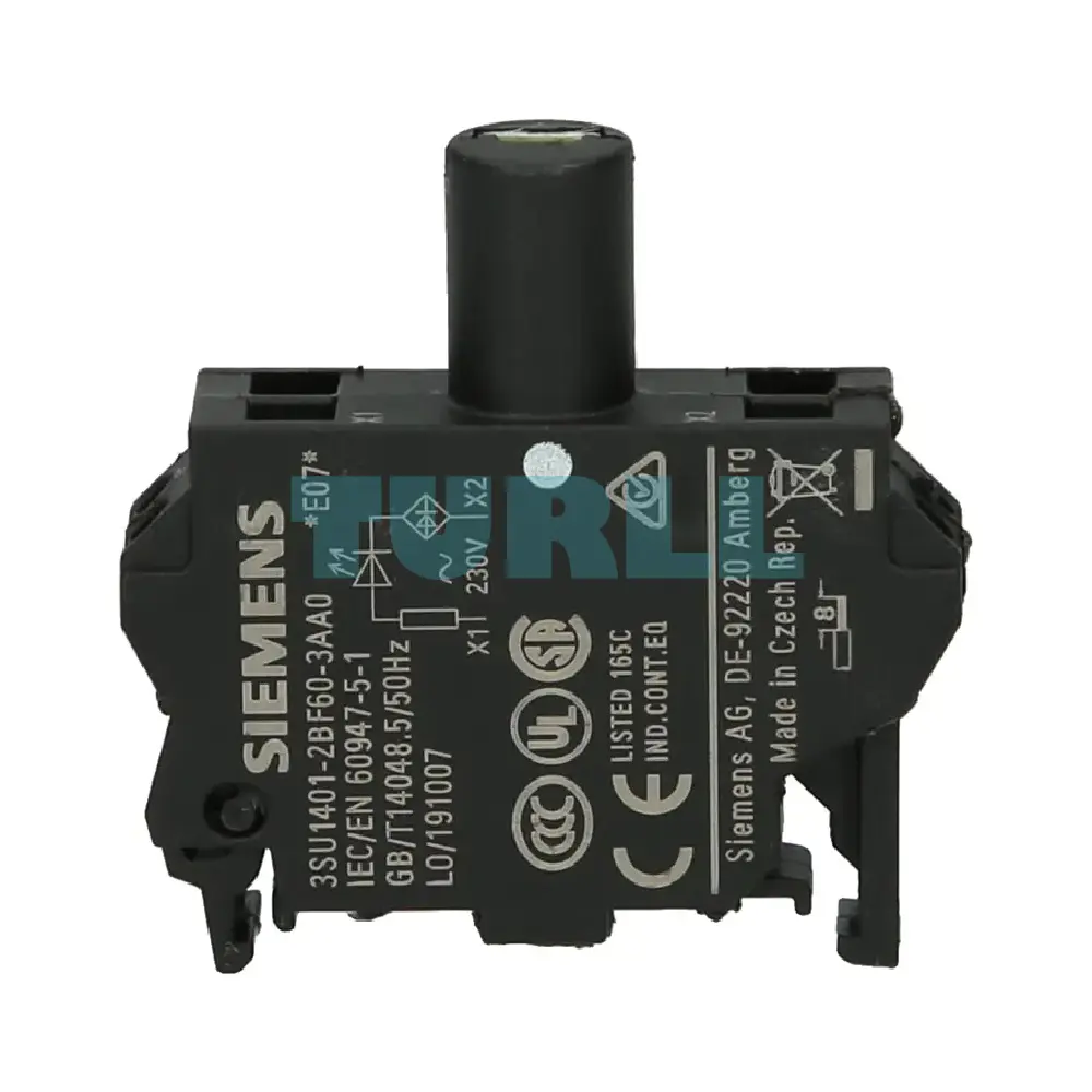 Siemens 3SU1401-2BF60-3AA0 SIRIUS ACT LED Module, 230V AC, White, Spring-Type Terminal Original Brand New 1 Siemens 3SU1401-2BF60-3AA0 SIRIUS ACT LED Module, 230V AC, White, Spring-Type Terminal