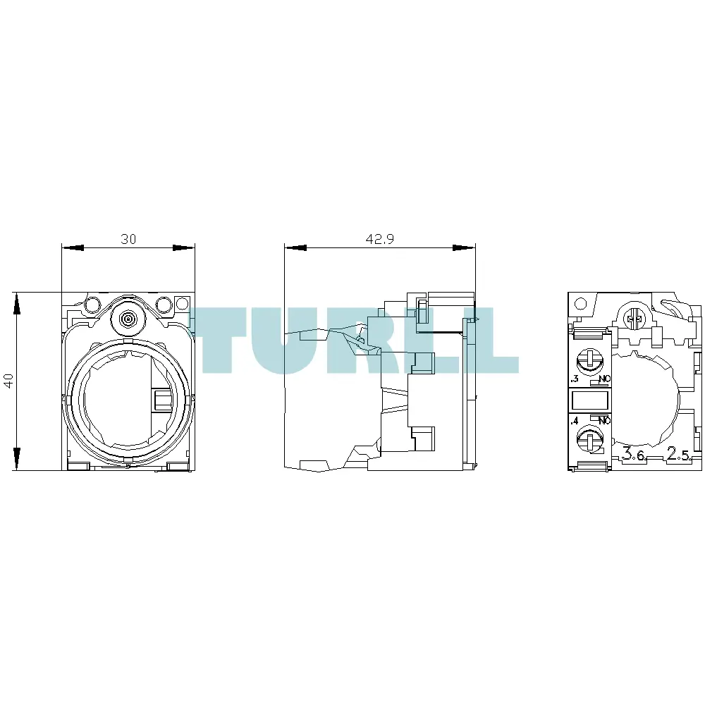 Siemens 3SU1550-1AA10-1BA0 Universal 3‑Way Holder, Plastic/Metal, 1 NO, Screw Terminal Original Brand New 4 Siemens 3SU1550-1AA10-1BA0 Universal 3‑Way Holder, Plastic/Metal, 1 NO, Screw Terminal