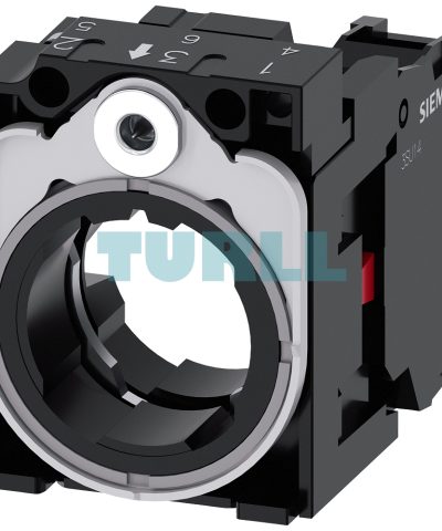 Siemens 3SU1550-1AA10-1CA0 Universal 3‑Way Holder, Metal/Plastic, 1 NC Screw Terminal