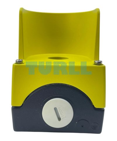 Siemens 3SU1851-0AA00-0AC2 Round Metal Enclosure for Command Devices, Yellow Top, Floor Mount