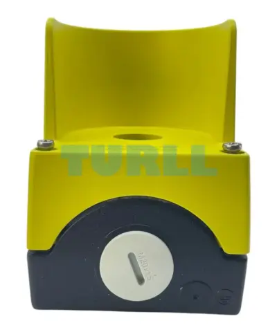 Siemens 3SU1851-0AA00-0AC2 Round Metal Enclosure for Command Devices, Yellow Top, Floor Mount