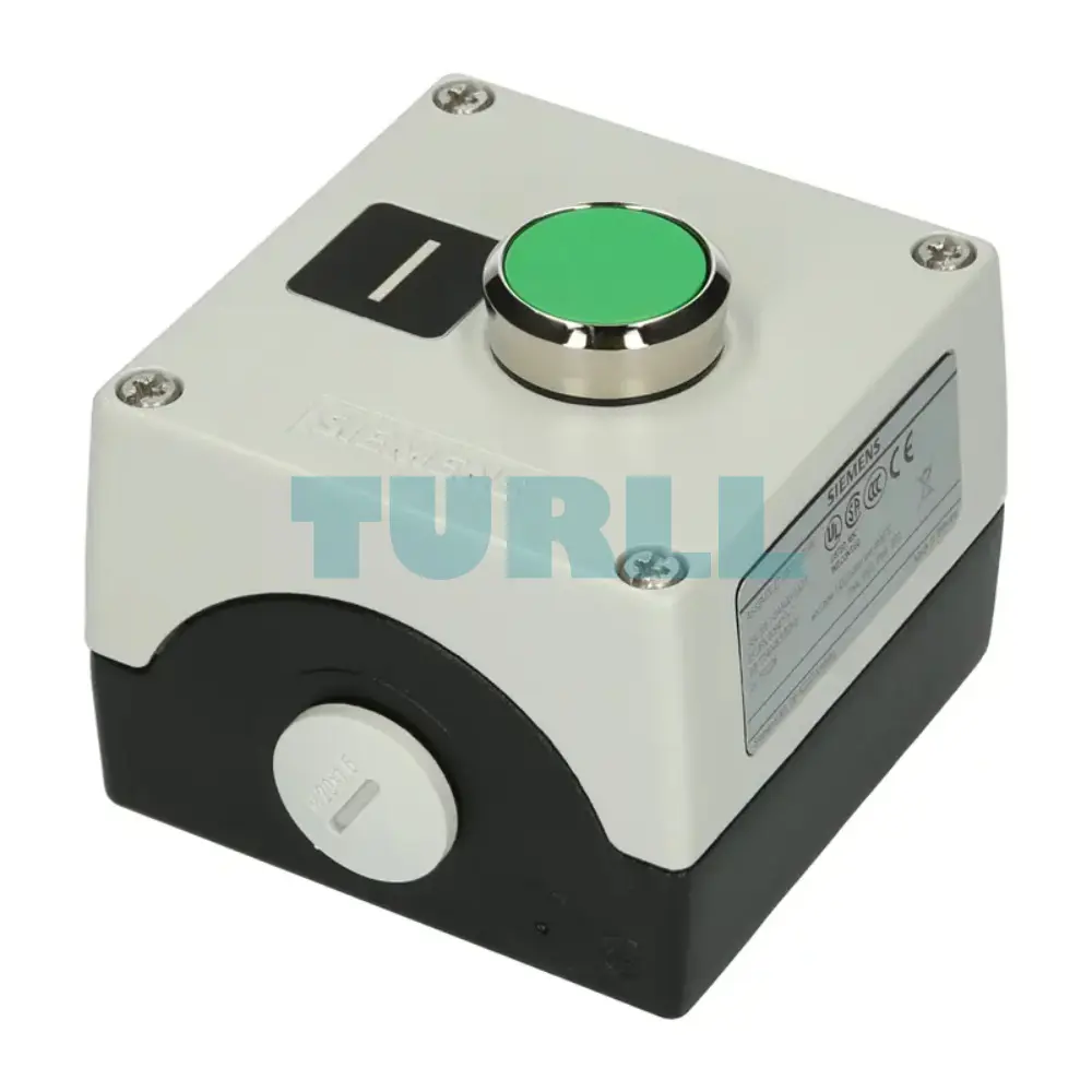 Siemens 3SU1851-0AB00-2AB1 Metal Enclosure with Green Pushbutton, 22 mm, 1 NO Contact Original Brand New 1 Siemens 3SU1851-0AB00-2AB1 Metal Enclosure with Green Pushbutton, 22 mm, 1 NO Contac