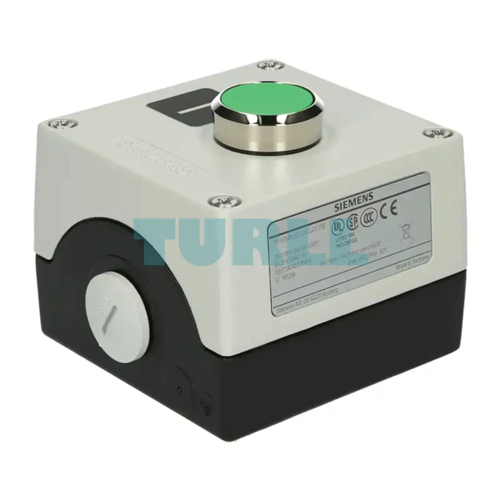 Siemens 3SU1851-0AB00-2AB1 Metal Enclosure with Green Pushbutton, 22 mm, 1 NO Contact Original Brand New 4 Siemens 3SU1851-0AB00-2AB1 Metal Enclosure with Green Pushbutton, 22 mm, 1 NO Contac