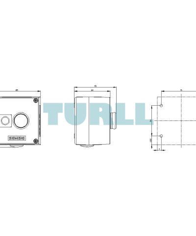 Siemens 3SU1851-0AC00-2AB1 SIRIUS ACT Enclosure Red Pushbutton, 1 NC, Metal, 22mm