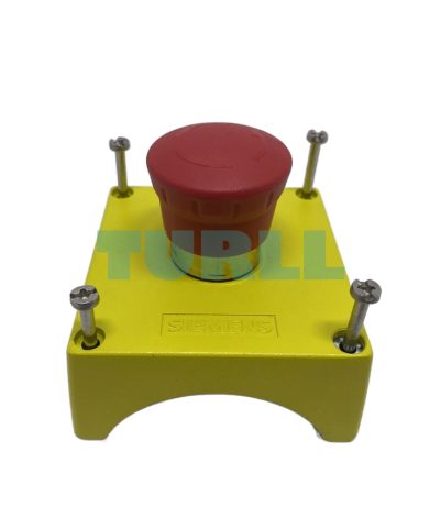 Siemens 3SU1851-0NA00-2AA2 Emergency Stop Enclosure, 1-Point, 40mm Mushroom, Rotate-to-Unlatch