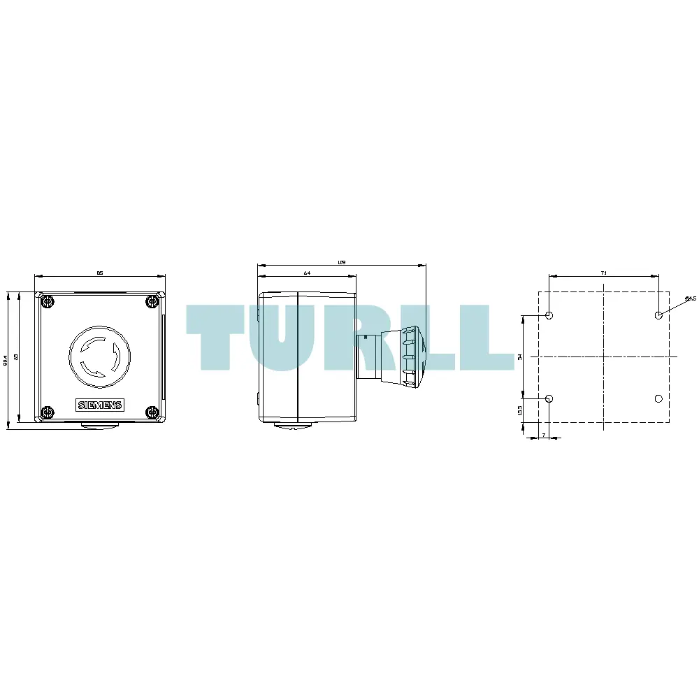 Siemens 3SU1851-0NA00-2AA2 Emergency Stop Enclosure, 1-Point, 40mm Mushroom, Rotate-to-Unlatch Original Brand New 6 Siemens 3SU1851-0NA00-2AA2 Emergency Stop Enclosure, 1-Point, 40mm Mushroom, Rotate-to-Unlatch