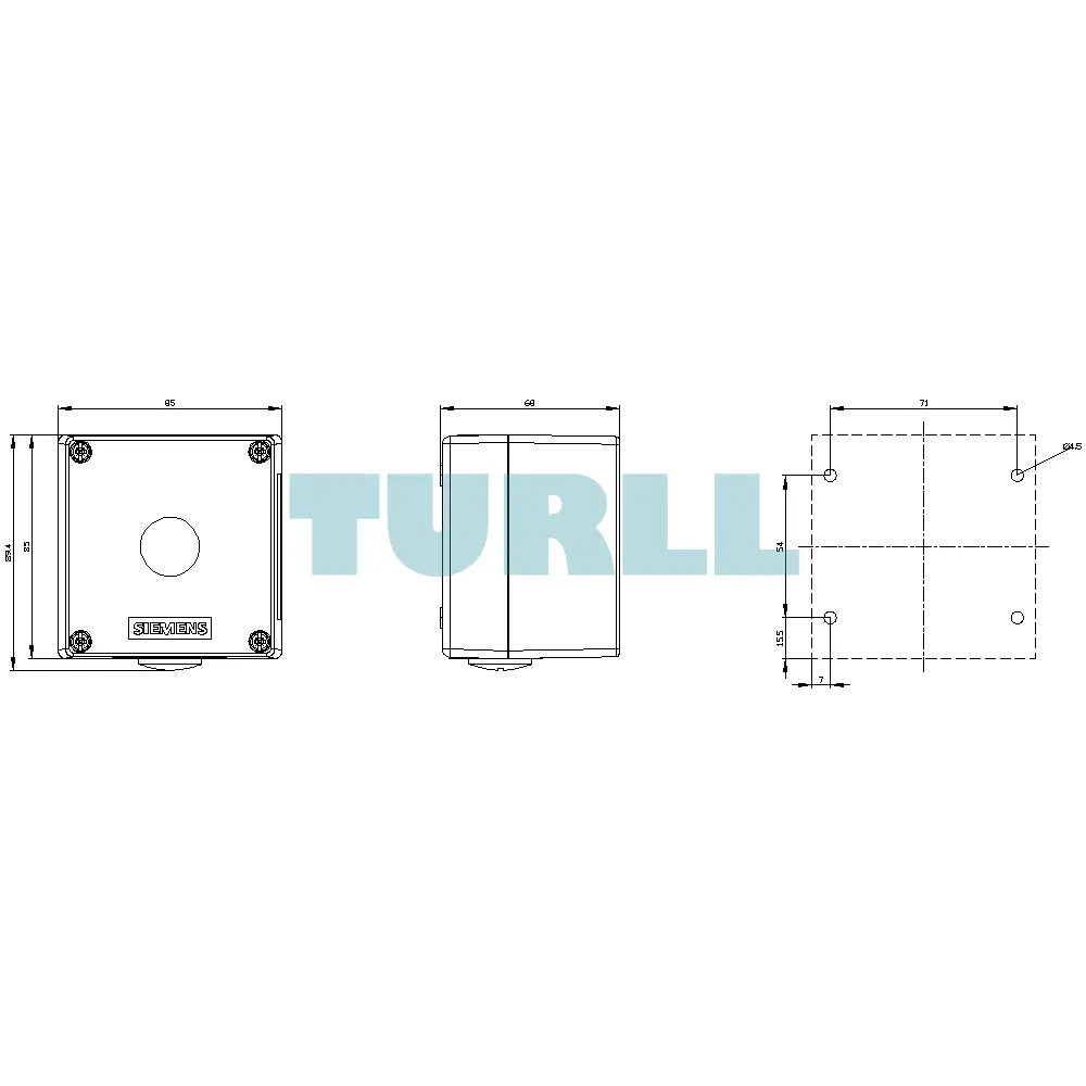 Siemens 3SU1851-1AA00-1AA1 Metal Enclosure for 4-Position Knob, Sensor Switches Original Brand New 4 Siemens 3SU1851-1AA00-1AA1 Metal Enclosure for 4-Position Knob, Sensor Switches