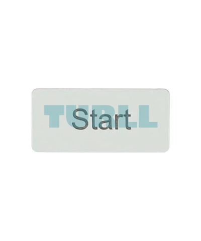 Siemens 3SU1900-0AC81-0DT0 Labeling Plate, Silver, 12.5x27mm, “Start” Inscription