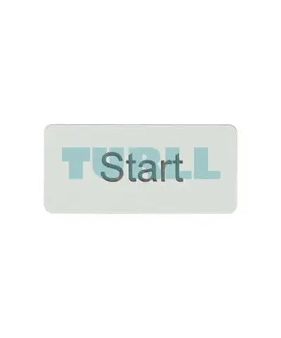 Siemens 3SU1900-0AC81-0DT0 Labeling Plate, Silver, 12.5x27mm, “Start” Inscription