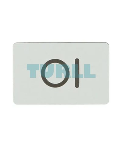 Siemens 3SU1900-0AD81-0QG0 SIRIUS ACT Labeling Plate (17.5x27mm), Silver/Black "O I" Symbol