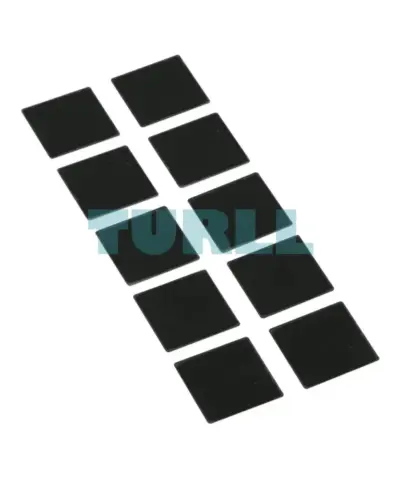 Siemens 3SU1900-0AE16-0AA0 Labeling Plate, 27x27 mm, Black, White, Snap-On or Glue-On