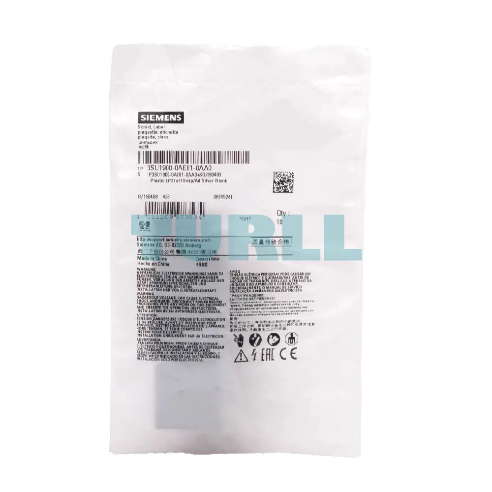 Siemens 3SU1900-0AE81-0AA0 Labeling Plate, 27x27mm, Silver Self-Labeling Original Brand New 2 Siemens 3SU1900-0AE81-0AA0 Labeling Plate, 27x27mm, Silver Self-Labeling