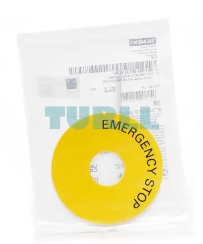 Siemens 3SU1900-0BC31-0DA0 EMERGENCY STOP plate with packaging