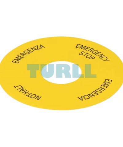Siemens 3SU1900-0BC31-0NB0 Emergency Stop Backing Plate, Yellow Self-Adhesive Round Plate