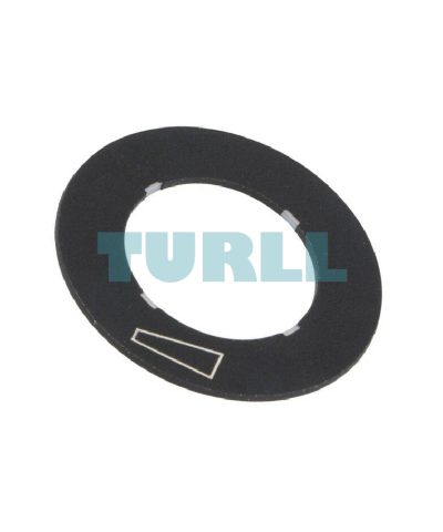 Siemens 3SU1900-0BG16-0RU0 SIRIUS ACT Labeling Plate for Potentiometer, Black Label with “Run‑Up” Graphic