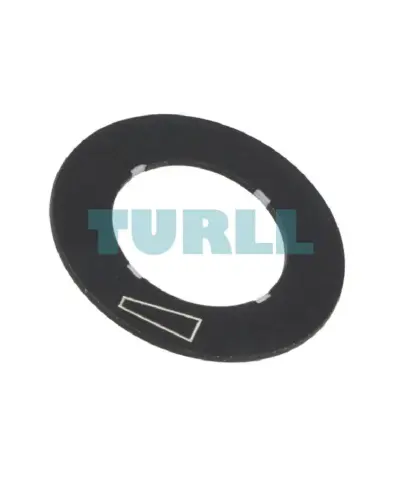 Siemens 3SU1900-0BG16-0RU0 SIRIUS ACT Labeling Plate for Potentiometer, Black Label with “Run‑Up” Graphic
