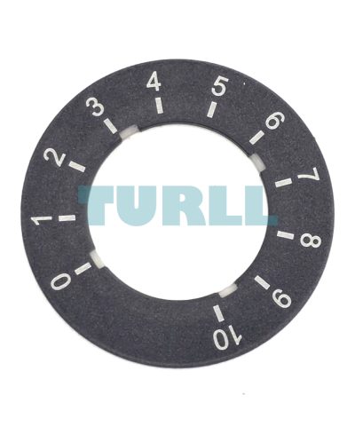 Siemens 3SU1900-0BG16-0SA0 Labeling Plate for Potentiometer, Black, 0-10 Inscription, 40mm