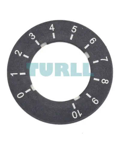 Siemens 3SU1900-0BG16-0SA0 Labeling Plate for Potentiometer, Black, 0-10 Inscription, 40mm