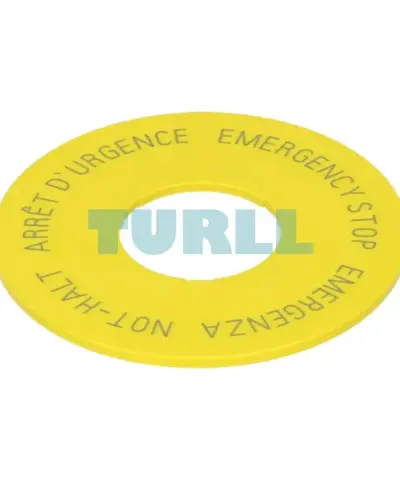 Siemens 3SU1900-0BN31-0NC0 Emergency Stop Washer, Yellow, 60 mm, Multi-Language Marking