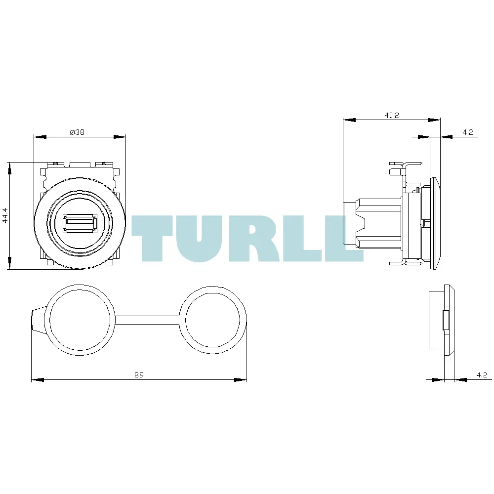 Siemens 3SU1960-0GA80-0AA0 USB Type A 3.0 Port, 30 mm Metal Matte, Sand Gray Original Brand New 4 Siemens 3SU1960-0GA80-0AA0 USB Type A 3.0 Port, 30 mm Metal Matte, Sand Gray