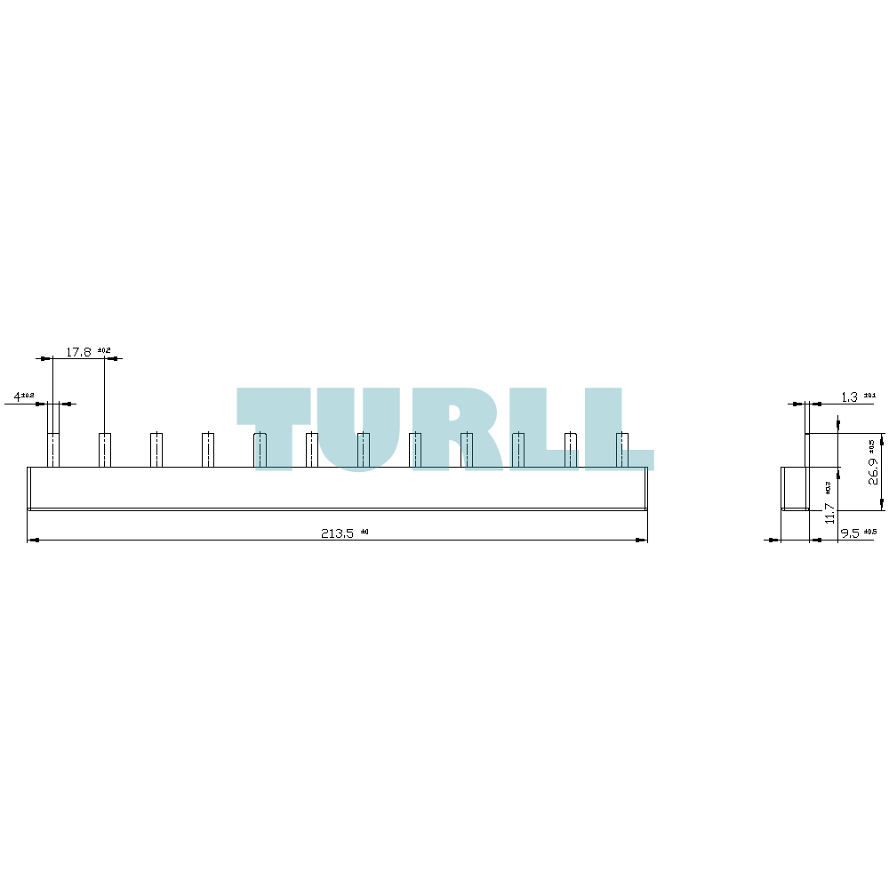 Siemens 5ST3615 Pin Busbar, 10 mm² Connection, 4x 3-Phase Touch-Safe Original Brand New 5 Siemens 5ST3615 Pin Busbar, 10 mm² Connection, 4x 3-Phase Touch-Safe