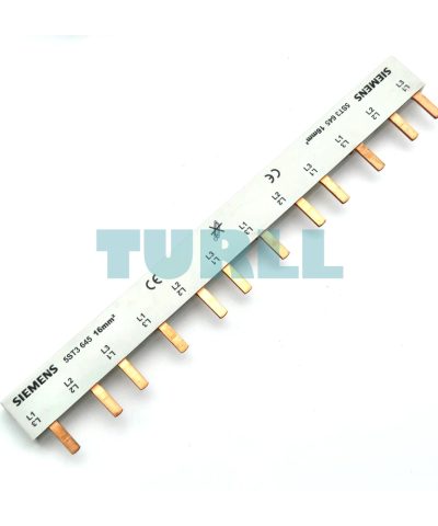 Siemens 5ST3645 Pin Busbar, 16 mm² Connection, 4× 3-Phase Touch-Safe Distribution