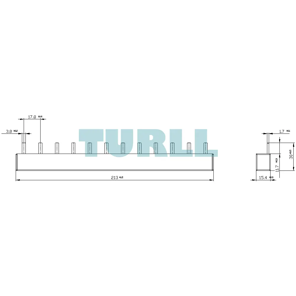 Siemens 5ST3708 Pin Busbar, Touch-Safe, 16 mm, 3-Phase, 214 mm Original Brand New 5 Siemens 5ST3708 Pin Busbar, Touch-Safe, 16 mm, 3-Phase, 214 mm