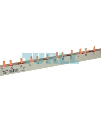 Siemens 5ST3740 Pin Busbar, Touch-Safe, 10 mm², 3-Phase, 1016 mm, Cuttable