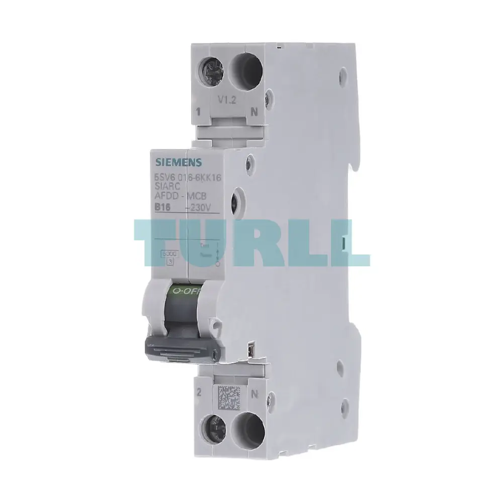 Siemens 5SV6016-6KK16 AFDD-MCB Combination 230V, 6kA, 1+N, B-Curve, 16A, Compact (1MW) Original Brand New 1 Siemens 5SV6016-6KK16 AFDD-MCB Combination 230V, 6kA, 1+N, B-Curve, 16A, Compact (1MW)