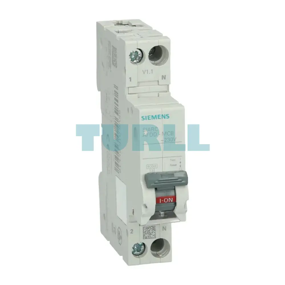 Siemens 5SV6016-7KK10 AFDD-MCB Combination 230V, 6kA, 1+N, C, 10A Compact (1MW) Original Brand New 2 Siemens 5SV6016-7KK10 AFDD-MCB Combination 230V, 6kA, 1+N, C, 10A Compact (1MW)