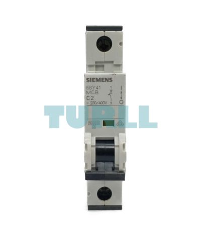 Siemens 5SY4102-7 Miniature Circuit Breaker 2A, 1-Pole, C-Curve, 10kA, 230/400V