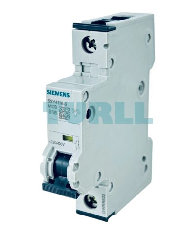 Siemens 5SY4116-6 Miniature Circuit Breaker, 1-Pole, 16A, B-Curve, 230/400V, 10kA