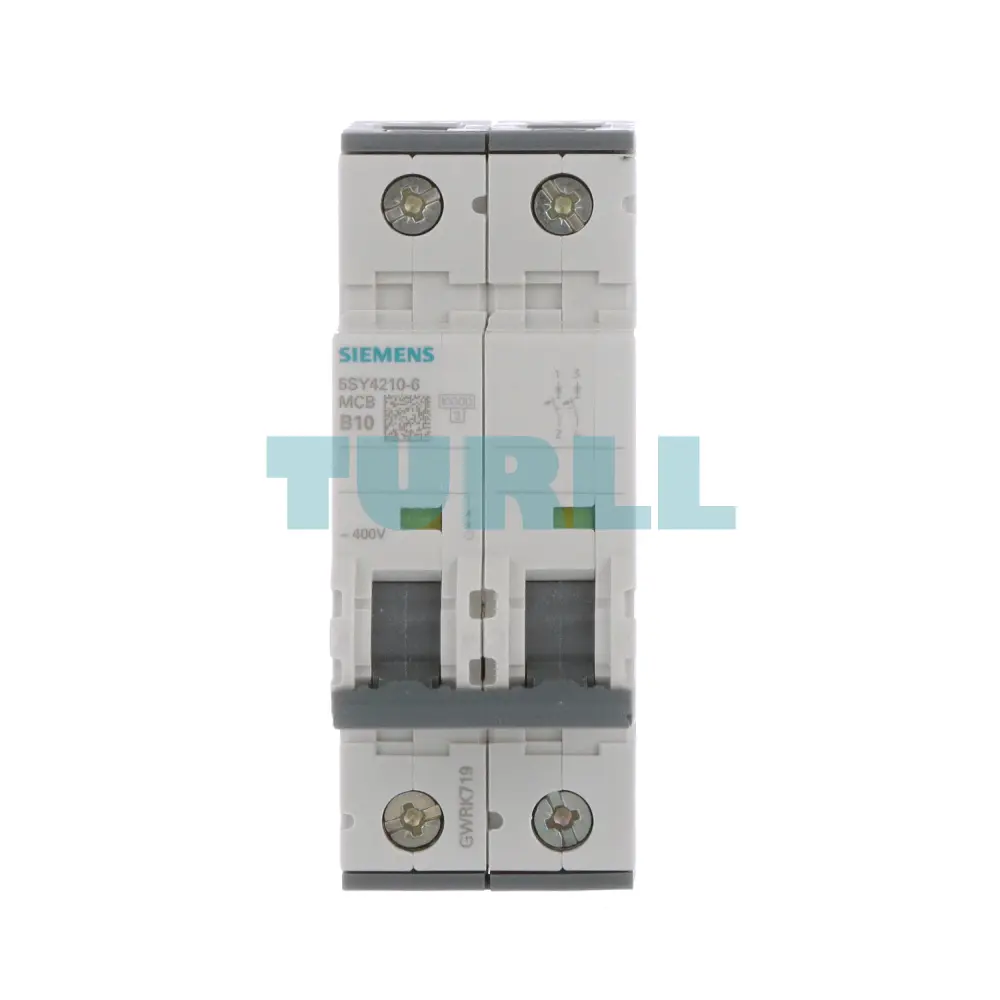 Siemens 5SY4210-6 Miniature Circuit Breaker 2-Pole, 10A, B-Type, 400V, 10kA Original Brand New 1 Siemens 5SY4210-6 Miniature Circuit Breaker 2-Pole, 10A, B-Type, 400V, 10kA