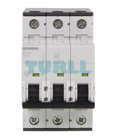 Siemens 5SY4306-7 Miniature Circuit Breaker, 3-Pole, 6A, Type C, 400V, 10kA