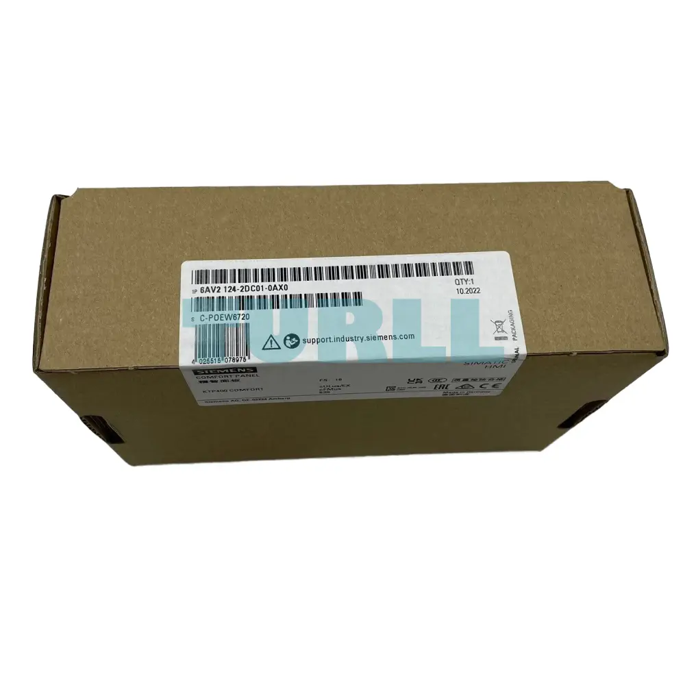 Siemens 6AV2124-2DC01-0AX0 SIMATIC HMI KTP400 Comfort Panel, 4" Widescreen TFT, Key/Touch Original Brand New 4 Siemens 6AV2124-2DC01-0AX0 SIMATIC HMI KTP400 Comfort Panel, 4" Widescreen TFT, Key/Touch