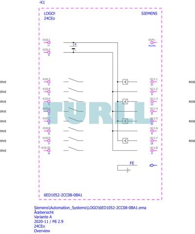 Siemens 6ED1052-2CC08-0BA1 LOGO! 24CEo Logic Module, 24 V, 8 DI/4 DO, Modular