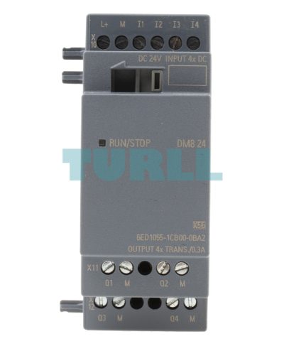 Siemens 6ED1055-1CB00-0BA2 LOGO! DM8 24 Expansion Module, 4 Digital Inputs, 4 Digital Outputs