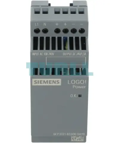Siemens 6EP3331-6SB00-0AY0 LOGO!POWER 24V 1.3A Stabilized Power Supply