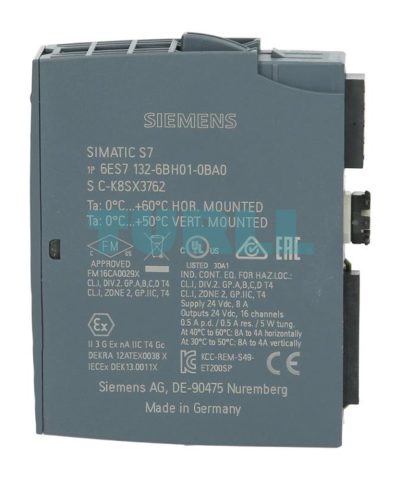 Siemens 6ES7132-6BH01-0BA0 SIMATIC ET 200SP, Digital Output Module, DQ 16x 24V DC/0.5A