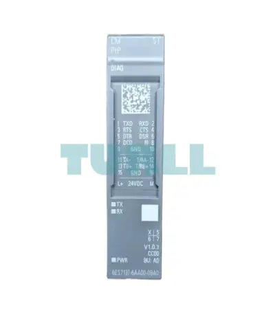 Siemens 6ES7137-6AA00-0BA0 SIMATIC ET 200SP, CM PTP Communication Module, RS422/RS485/RS232, Freeport, 3964R