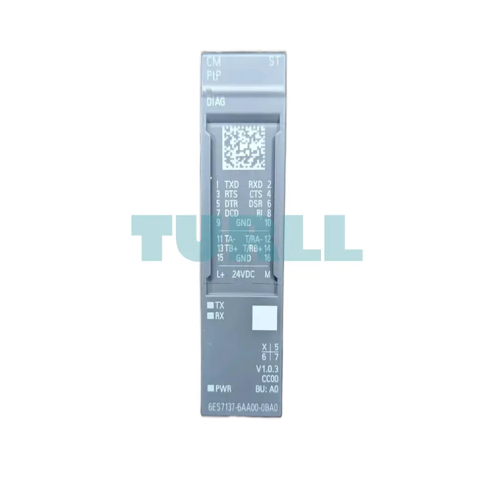 Siemens 6ES7137-6AA00-0BA0 SIMATIC ET 200SP, CM PTP Communication Module, RS422/RS485/RS232, Freeport, 3964R Original Brand New 1 Siemens 6ES7137-6AA00-0BA0 SIMATIC ET 200SP, CM PTP Communication Module, RS422/RS485/RS232, Freeport, 3964R