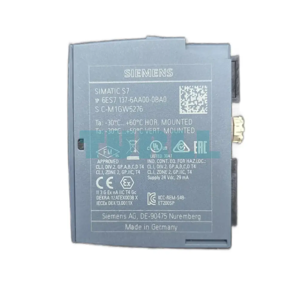 Siemens 6ES7137-6AA00-0BA0 SIMATIC ET 200SP, CM PTP Communication Module, RS422/RS485/RS232, Freeport, 3964R Original Brand New 2 Siemens 6ES7137-6AA00-0BA0 SIMATIC ET 200SP, CM PTP Communication Module, RS422/RS485/RS232, Freeport, 3964R