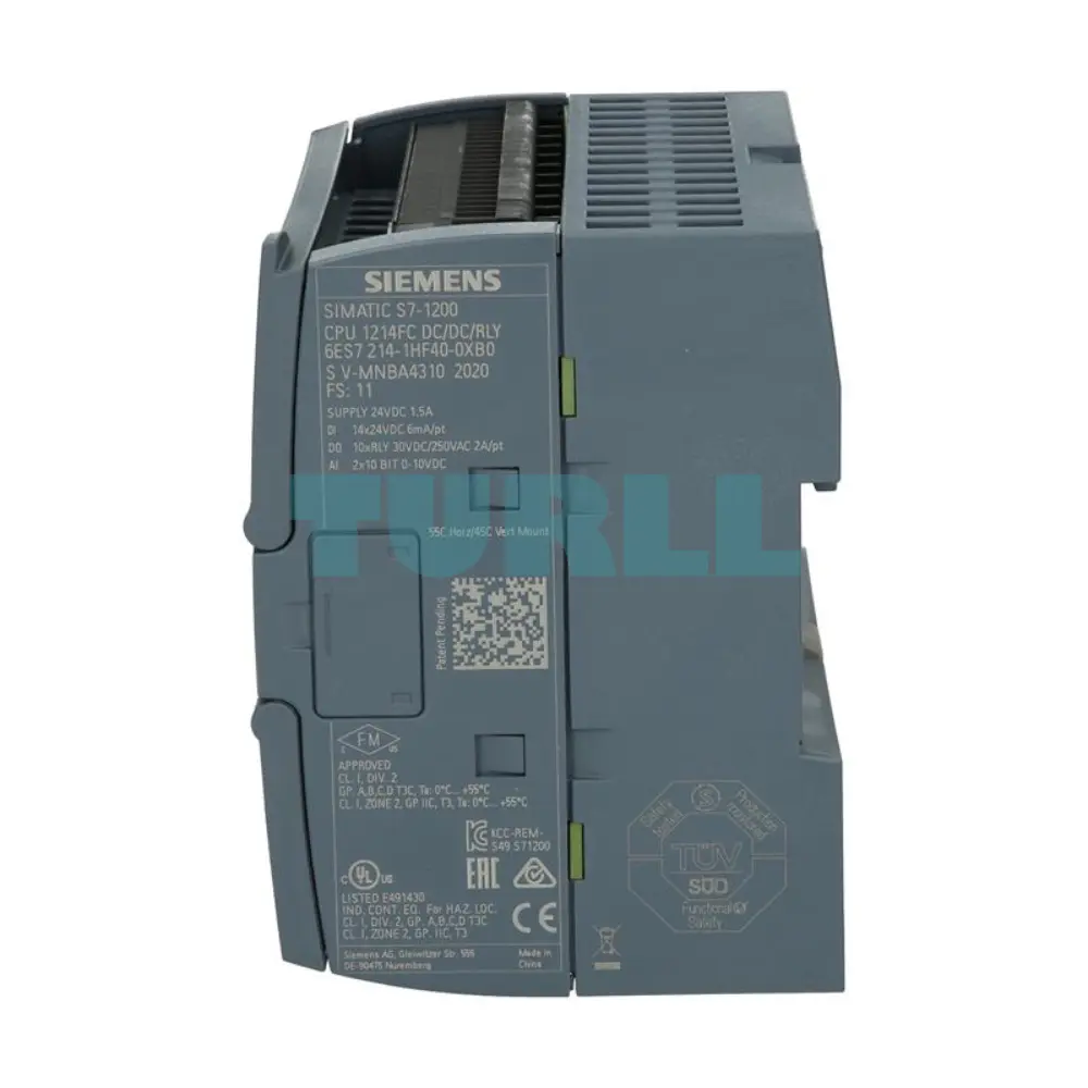 Siemens 6ES7214-1HF40-0XB0 SIMATIC S7-1200F, CPU 1214 FC, Compact CPU, DC/DC/Relay Original Brand New 2 Siemens 6ES7214-1HF40-0XB0 SIMATIC S7-1200F, CPU 1214 FC, Compact CPU, DC/DC/Relay