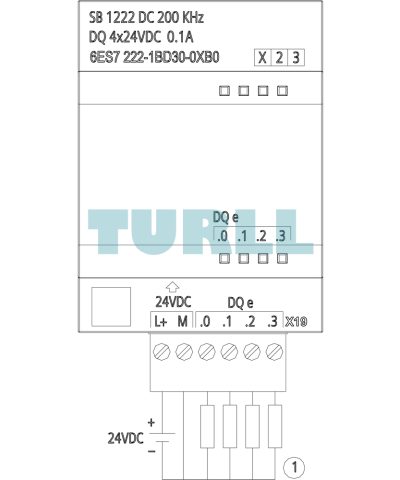 Siemens 6ES7222-1BD30-0XB0 SIMATIC S7-1200, Digital Output Module, SB 1222, 24 V DC, 200 kHz