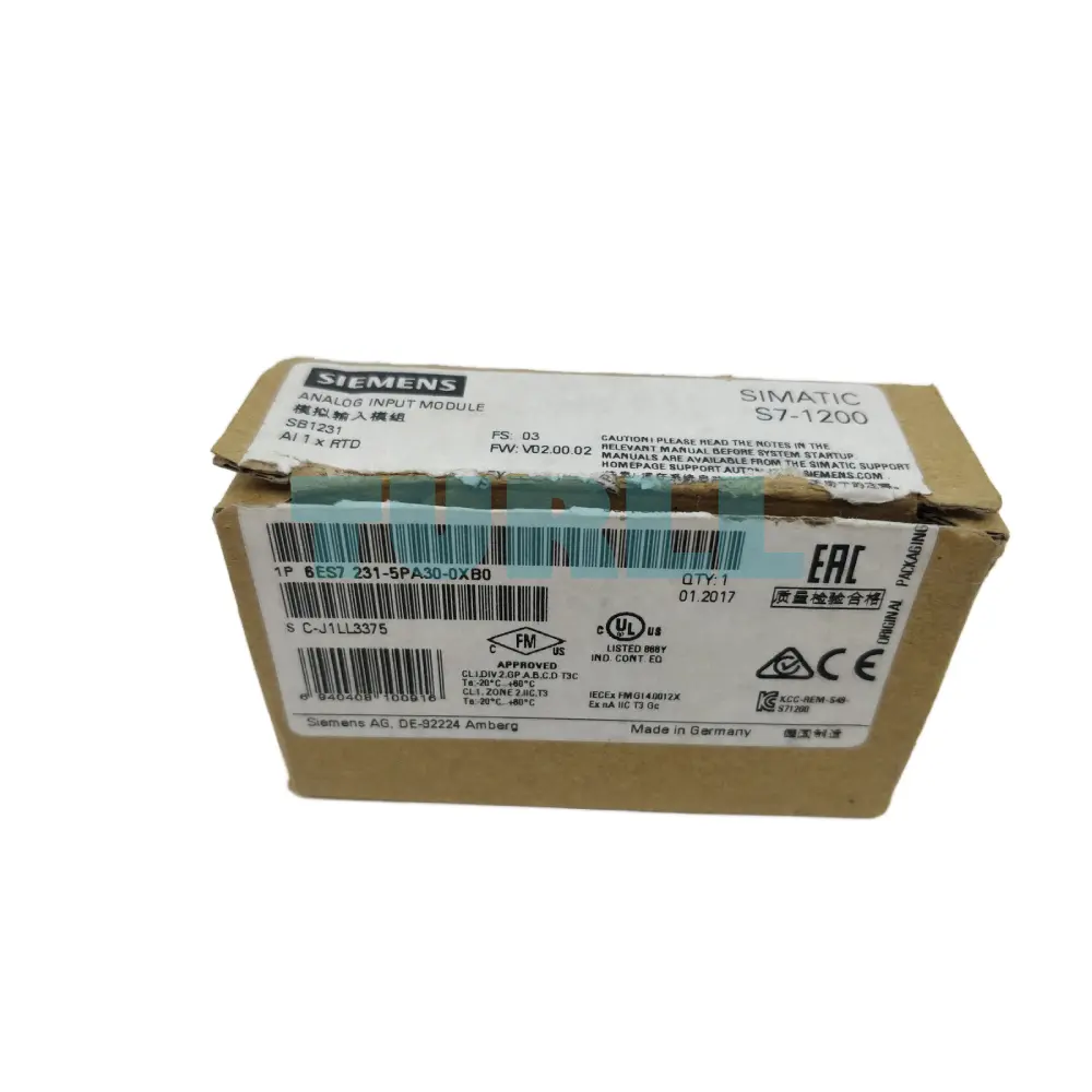 Siemens 6ES7231-5PA30-0XB0 SIMATIC S7-1200, SB 1231 RTD Analog Input Module Original Brand New 4 Siemens 6ES7231-5PA30-0XB0 SIMATIC S7-1200, SB 1231 RTD Analog Input Module