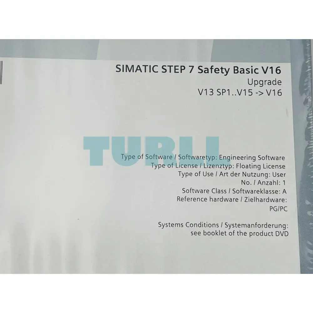 Siemens 6ES7833-1FB16-0YE5 SIMATIC STEP 7 Safety Basic V16 Upgrade License Original Brand New 4 Siemens 6ES7833-1FB16-0YE5 SIMATIC STEP 7 Safety Basic V16 Upgrade License