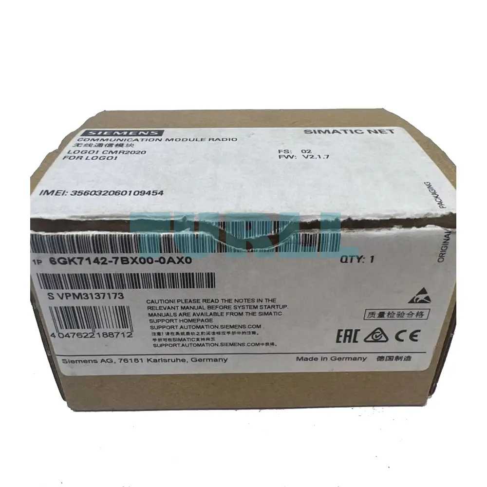 Siemens 6GK7142-7BX00-0AX0 LOGO! CMR2020 Communication Module GSM/GPRS & GPS Original Brand New 4 Siemens 6GK7142-7BX00-0AX0 LOGO! CMR2020 Communication Module GSM/GPRS & GPS