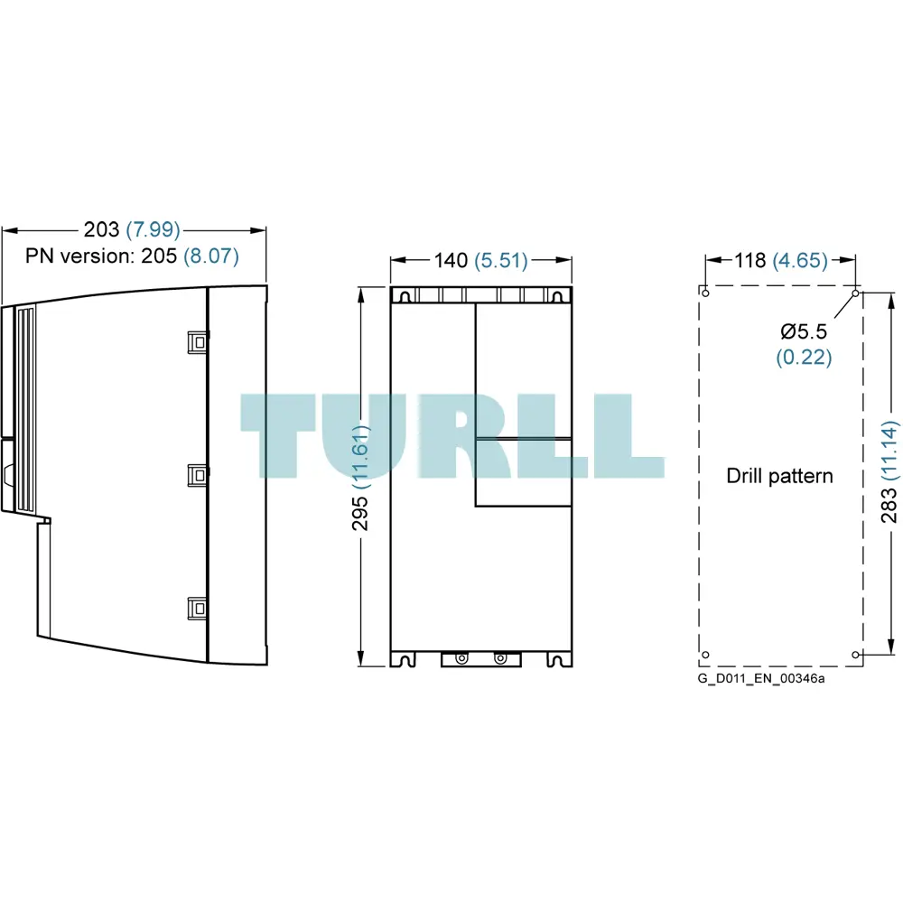 Siemens 6SL3210-1KE22-6AF1 SINAMICS G120C AC Drive, 11 kW, PROFINET, IP20
