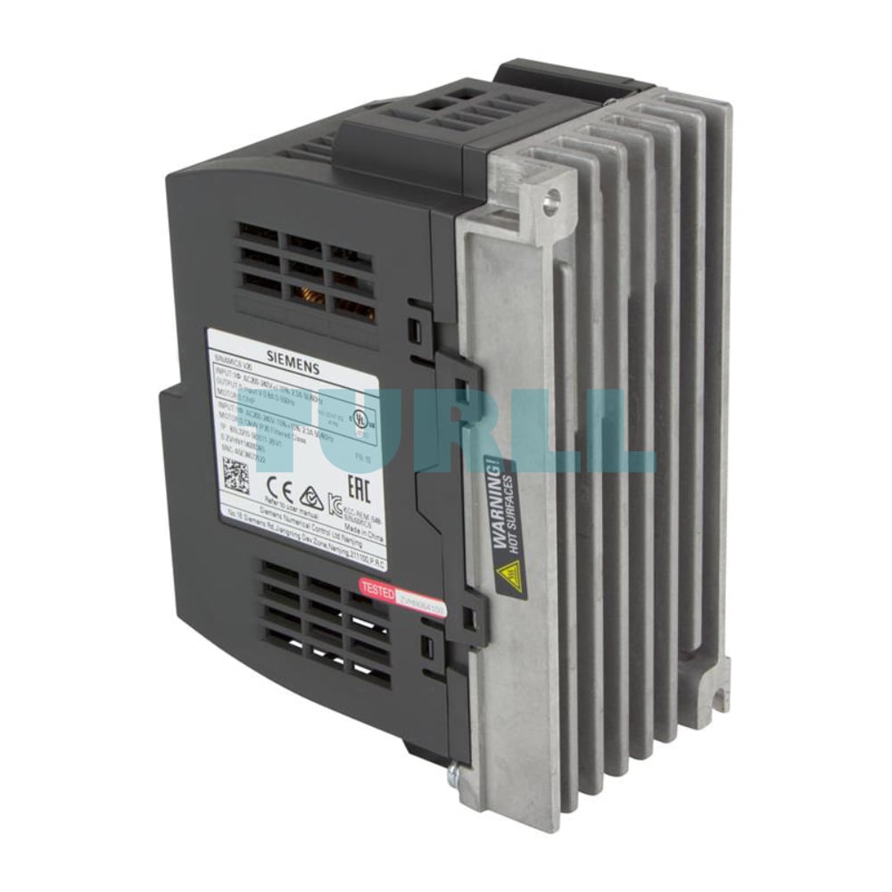 Siemens 6SL3210-5BB11-2BV1 SINAMICS V20 Frequency Inverter 0.12 kW, 200–240V AC Original Brand New 4 Siemens 6SL3210-5BB11-2BV1 SINAMICS V20 Frequency Inverter 0.12 kW, 200–240V AC